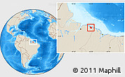 Shaded Relief Location Map of Augusto Correa