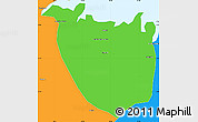 Political Simple Map of Augusto Correa