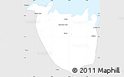 Silver Style Simple Map of Augusto Correa