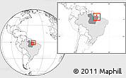Blank Location Map of Belem, highlighted country, highlighted parent region, within the entire country