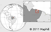 Blank Location Map of Belem, highlighted country, highlighted parent region