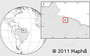 Blank Location Map of Belem, highlighted country
