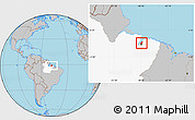 Gray Location Map of Belem, highlighted parent region