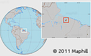 Gray Location Map of Belem