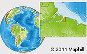Physical Location Map of Belem