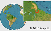 Satellite Location Map of Belem