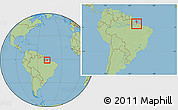 Savanna Style Location Map of Belem, within the entire country