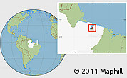 Savanna Style Location Map of Belem, highlighted parent region