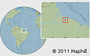 Savanna Style Location Map of Belem, hill shading