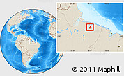Shaded Relief Location Map of Belem