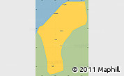 Savanna Style Simple Map of Belem, single color outside