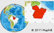 Physical Location Map of Para, highlighted country