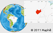 Physical Location Map of Maraba, highlighted country