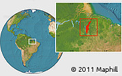 Satellite Location Map of Moju