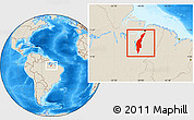 Shaded Relief Location Map of Moju