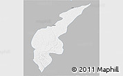 Gray Panoramic Map of Moju, single color outside