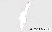 Silver Style Simple Map of Moju, cropped outside