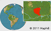 Satellite Location Map of Oriximina