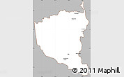 Gray Simple Map of Oriximina, cropped outside