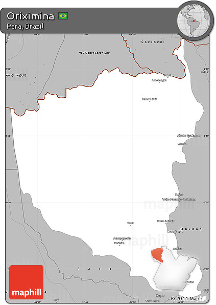 Gray Simple Map of Oriximina