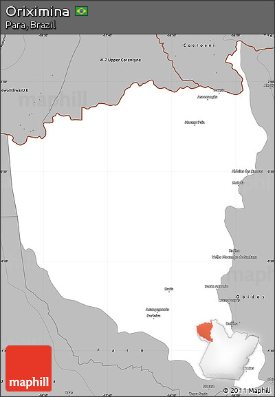 Gray Simple Map of Oriximina