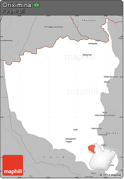 Gray Simple Map of Oriximina