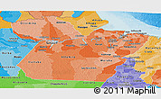 Political Shades Panoramic Map of Para