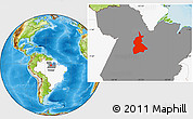 Physical Location Map of Prainha, highlighted country, highlighted parent region