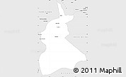 Silver Style Simple Map of Prainha