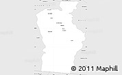 Silver Style Simple Map of Sao Felix D'Xin.