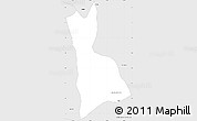 Silver Style Simple Map of Sao Sebastiao da