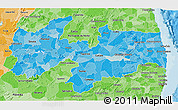 Political Shades 3D Map of Paraiba