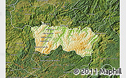 Physical Map of Adrianopolis, satellite outside