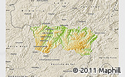 Physical Map of Adrianopolis, shaded relief outside