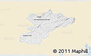 Classic Style 3D Map of Bocaiuva do Sul, single color outside