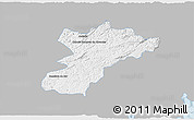 Gray 3D Map of Bocaiuva do Sul, single color outside