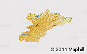 Physical 3D Map of Bocaiuva do Sul, cropped outside