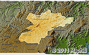 Physical 3D Map of Bocaiuva do Sul, darken