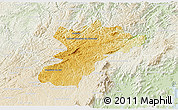 Physical 3D Map of Bocaiuva do Sul, lighten
