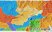 Physical 3D Map of Bocaiuva do Sul, political outside