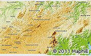 Physical 3D Map of Bocaiuva do Sul