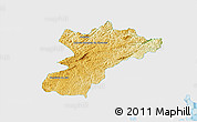 Physical 3D Map of Bocaiuva do Sul, single color outside