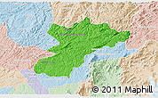 Political 3D Map of Bocaiuva do Sul, lighten