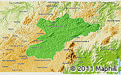 Political 3D Map of Bocaiuva do Sul, physical outside
