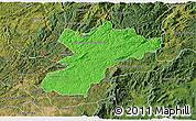 Political 3D Map of Bocaiuva do Sul, satellite outside