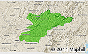 Political 3D Map of Bocaiuva do Sul, shaded relief outside