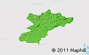 Political 3D Map of Bocaiuva do Sul, single color outside
