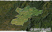 Satellite 3D Map of Bocaiuva do Sul, darken