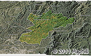 Satellite 3D Map of Bocaiuva do Sul, semi-desaturated