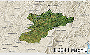 Satellite 3D Map of Bocaiuva do Sul, shaded relief outside